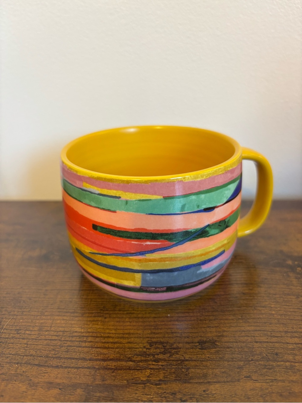 Colorful Anthropologie coffee mug